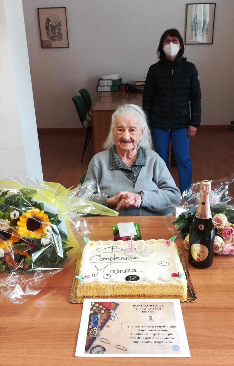 Festeggiati i primi 100 anni della nonnina Zita Bonifacio