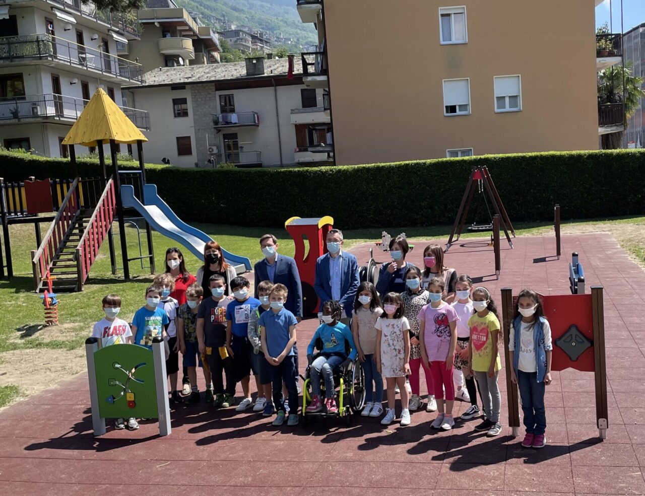 Inaugurato il parco giochi inclusivi di via Lusardi