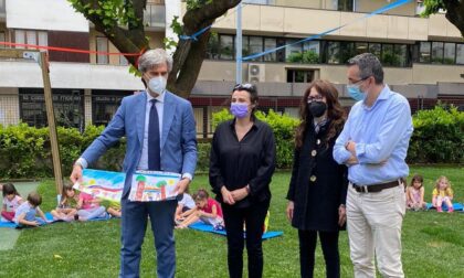 Sondrio, inaugurato il giardino della scuola Segantini