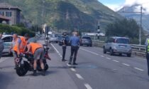Incidente sulla Statale 38, paura per un motociclista