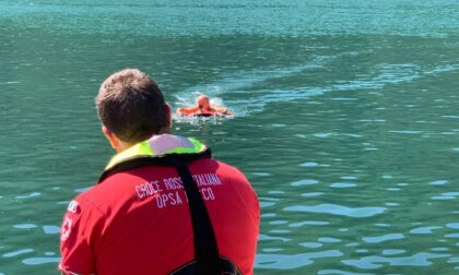 Drone per il salvataggio in acqua testato a Piona