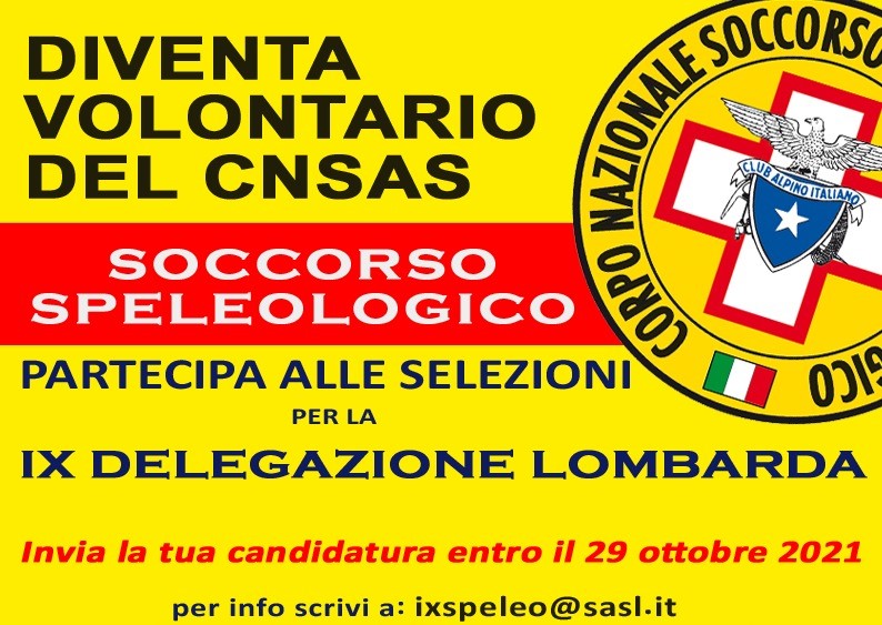 Soccorso speleologico, si cercano nuovi volontari