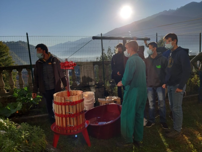 Non solo sui libri, i ragazzi dell’Istituto Agrario imparano a fare il vino e non solo