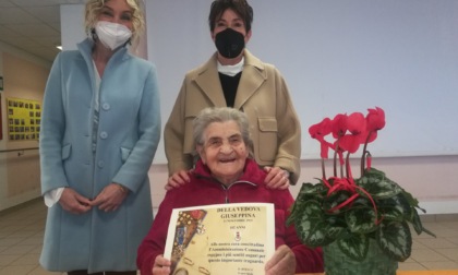 Giuseppina Della Vedova ha festeggiato i primi 102 anni