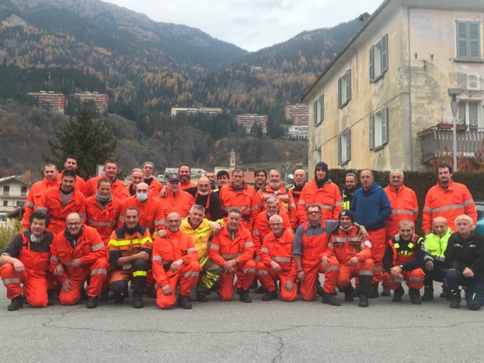 Esercitazione antincendio boschivo a Sondalo