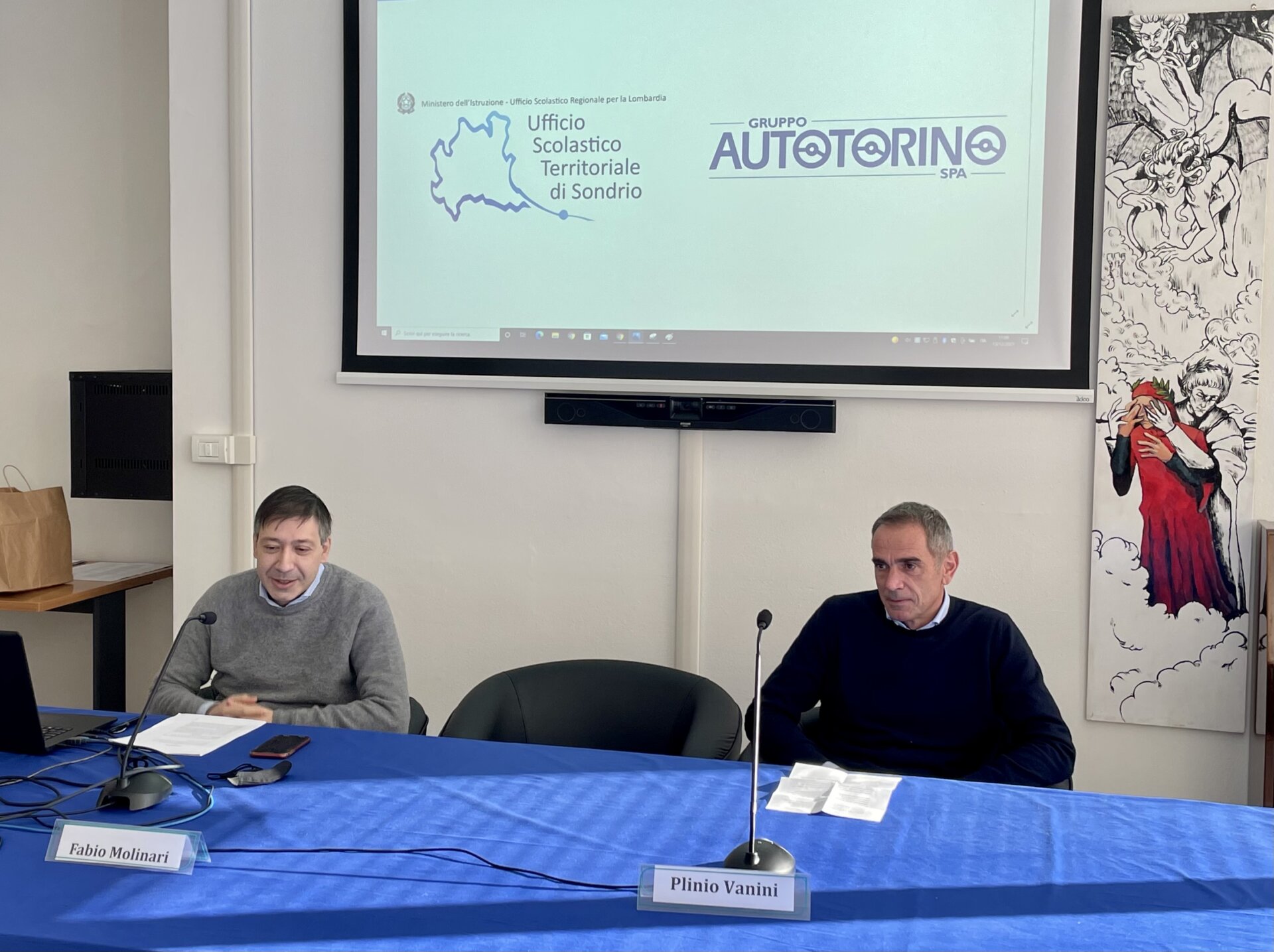 Fabio Molinari e Plinio Vanini durante la conferenza stampa di presentazione del progetto