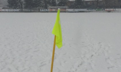 Nuova Sondrio Calcio fermata dalla... neve: ecco com'era il campo oggi