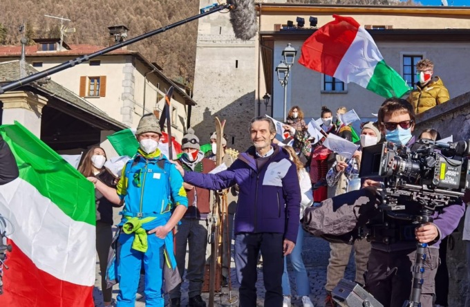 Olimpiadi, il governatore Fontana gira a Bormio il video augurale