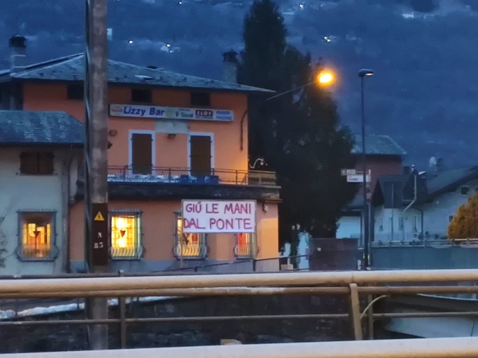 San Giacomo, la frazione protesta contro i lavori per le Olimpiadi 2026