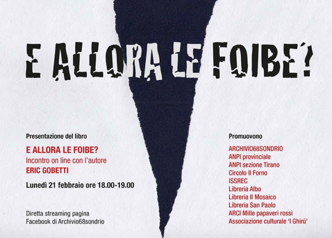 Presentazione del libro “E allora le foibe?”