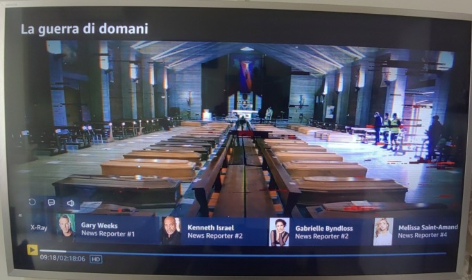 La foto delle bare delle vittime Covid a Bergamo in un film sugli alieni di Amazon Prime Video