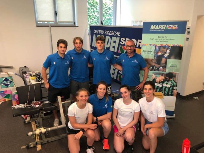 Test di valutazione per le squadre di sci alpino presso il Centro Ricerche Mapei Sport