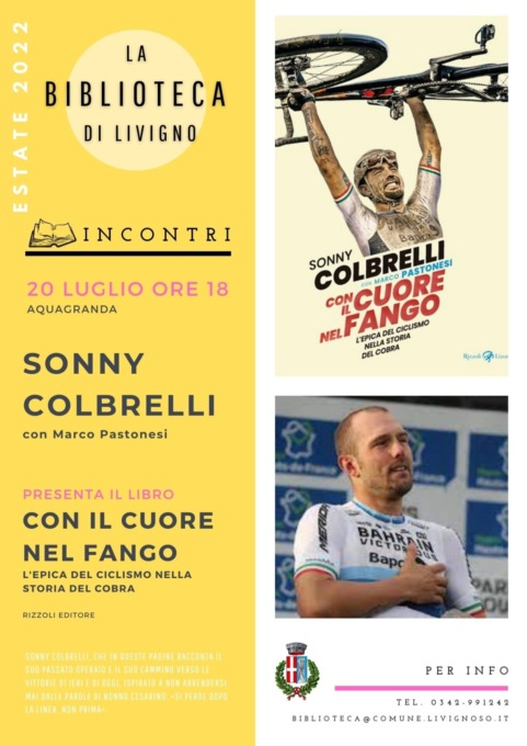 Sonny Colbrelli presenta il suo libro a Livigno