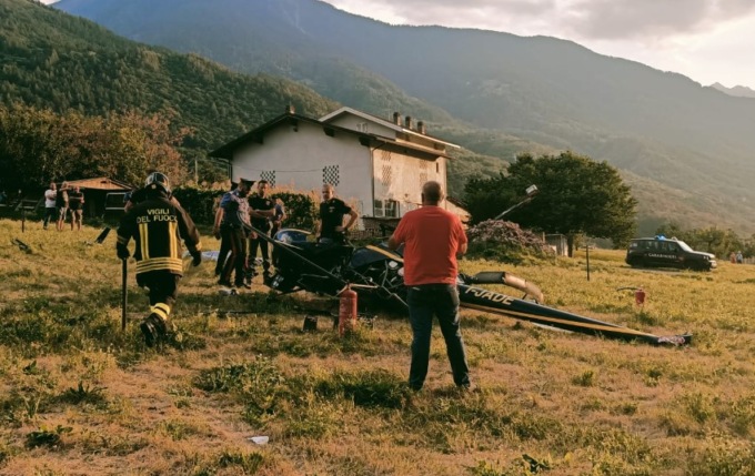 Elicottero precipitato, aperta una inchiesta