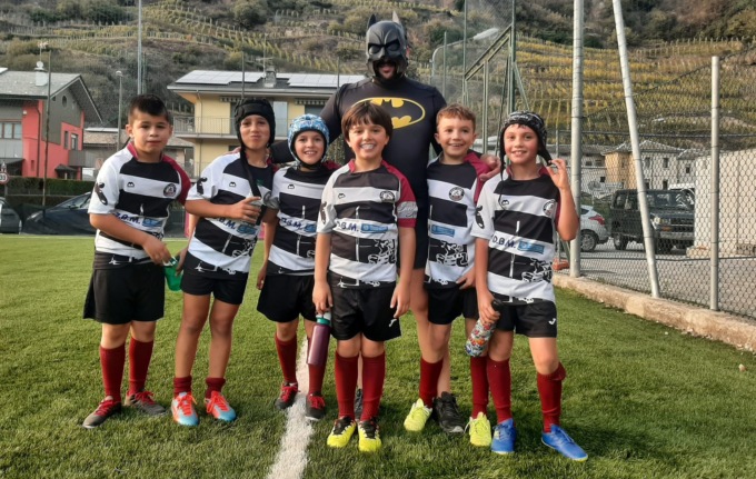 I giovani rugbisti valtellinesi impegnati sul campo