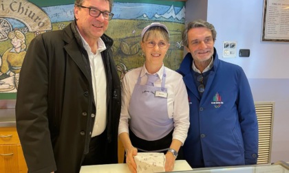 Attilio Fontana con il Ministro Giorgetti in Valtellina per incontrare le aziende agroalimentari