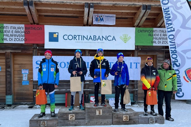 Nicolò Pedranzini due volte sul podio ai Campionati Italiani di Biathlon