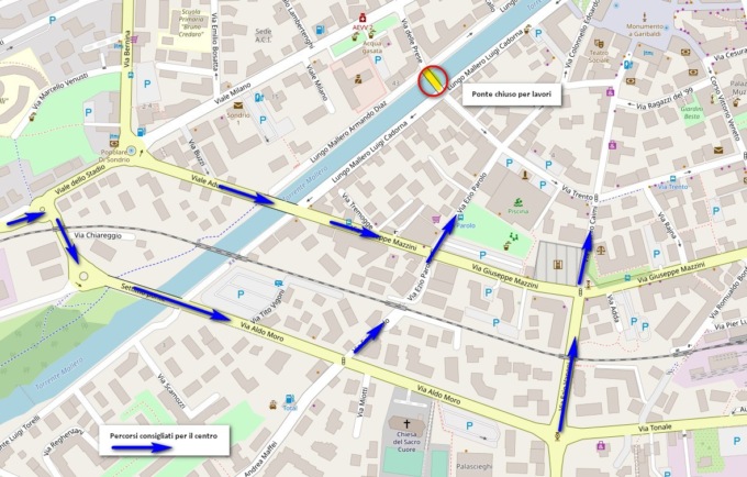 Lavori al ponte Eiffel a Sondrio, attenzione alla viabilità