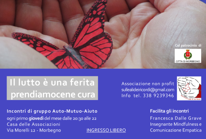 Elaborazione del lutto: incontri liberi e aperti a tutti proposti dall’associazione “Sulle ali dei ricordi”