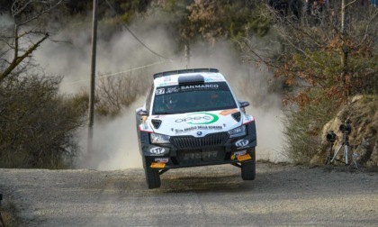 Marco Gianesini al via del Campionato Italiano Rally Terra