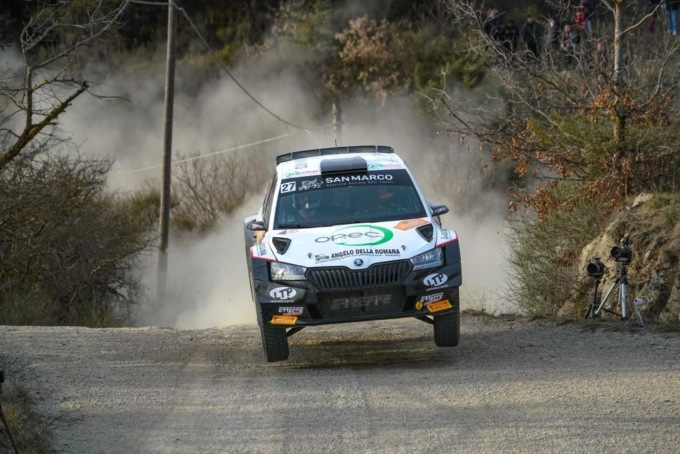 Marco Gianesini al via del Campionato Italiano Rally Terra