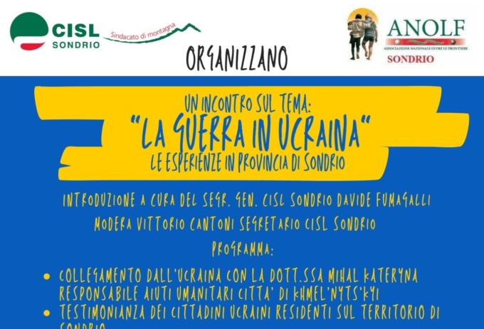 “La guerra in Ucraina”: le esperienze in provincia di Sondrio