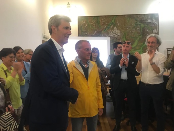Il neo sindaco di Sondrio ringrazia Simone Del Curto per una campagna elettorale rispettosa e pacifica