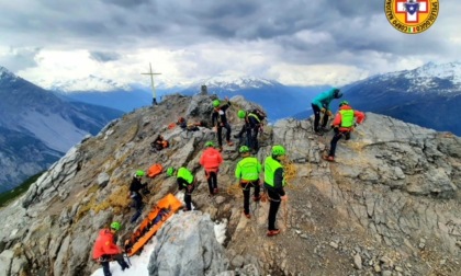 Esercitazione sul monte Scale per il Soccorso Alpino