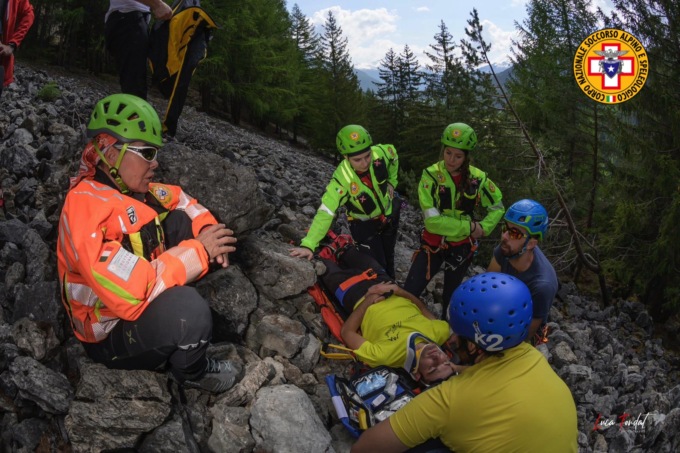Esercitazione del Soccorso Alpino a Bormio