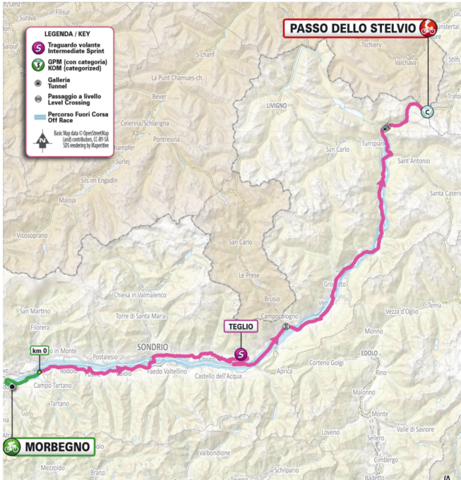 Giro d’Italia U23: Strade chiuse per la tappa Morbegno/Passo dello Stelvio