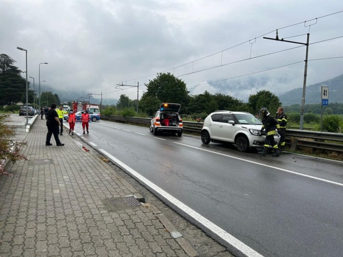 Incidente frontale sulla Statale 38 a Montagna in Valtellina