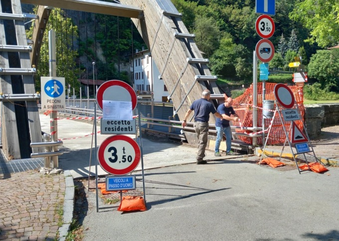 Sondrio: il ponte del Gombaro è tornato transitabile