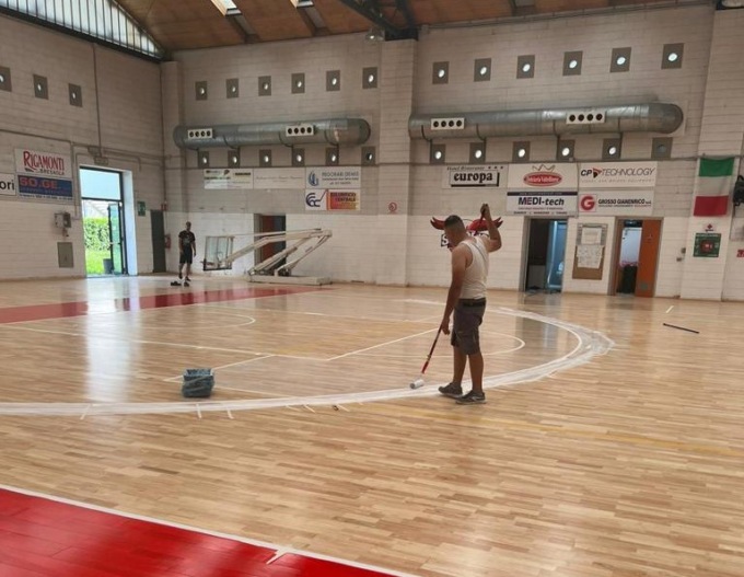 Terminato l’intervento al PalaScieghi-Pini