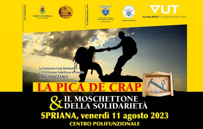 Pica de Crap e Moschettone della solidarietà: consegna l’11 agosto