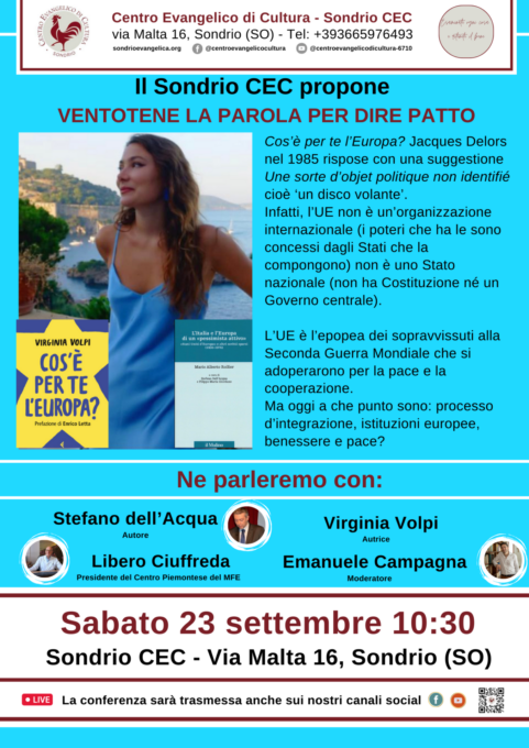 Cosa è per te l’Unione Europea? A Sondrio una conferenza per riflettere