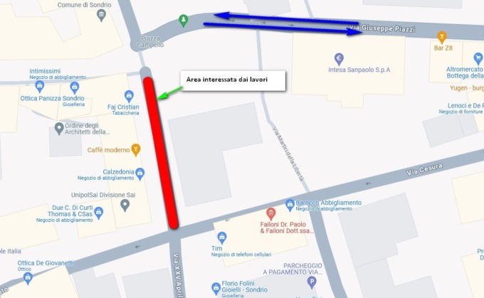 Lavori in via XXV Aprile, si spostano le bancarelle del mercato e cambia la viabilità