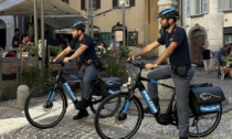 Le e-bike della Questura di Sondrio in servizio di ordine pubblico a Morbegno