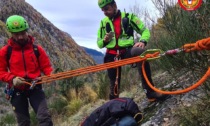 Buglio in Monte: uomo recuperato in un canale impervio