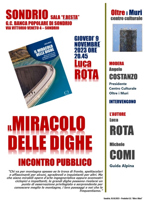 Presentazione del libro “Il miracolo delle dighe” di Luca Rota a Sondrio