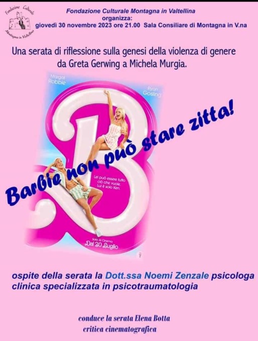 “Barbie non può stare zitta!”: incontro contro la violenza sulle donne