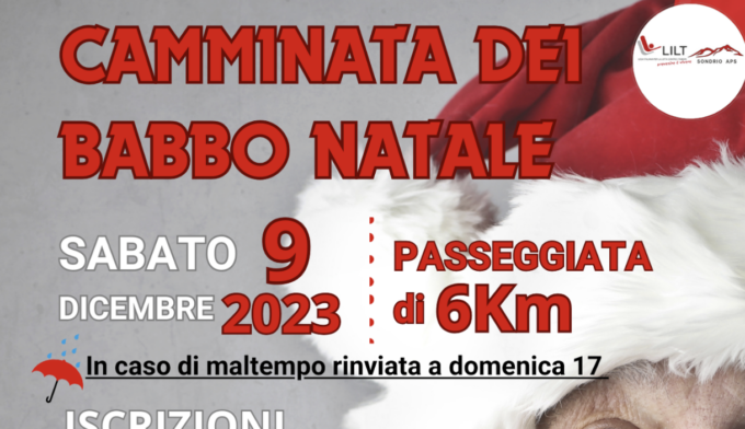 LILT Sondrio e le associazioni di Montagna uniscono le forze per la magica Camminata dei Babbo Natale