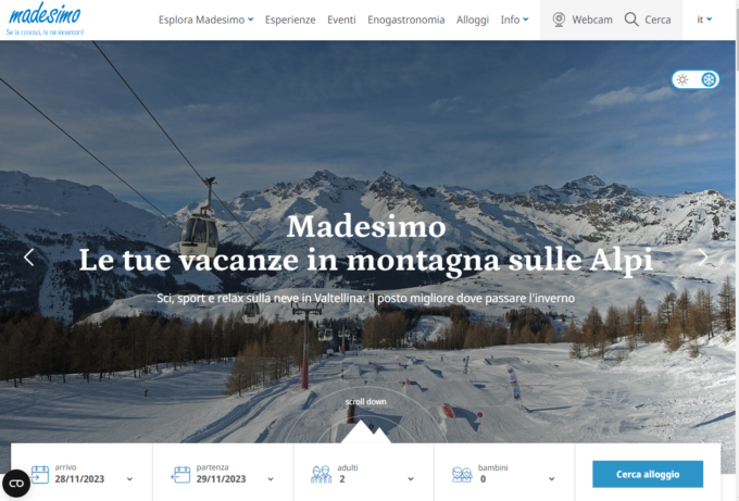 Il Consorzio Turistico di Madesimo presenta il nuovo portale