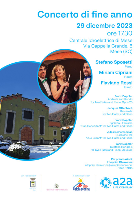 Concerto di fine anno presso la Centrale Idroelettrica di Mese