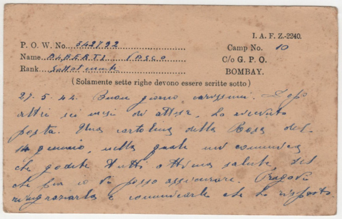 A Cosio Valtellino “Lettere e cartoline dei prigionieri italiani nella seconda guerra mondiale” in mostra