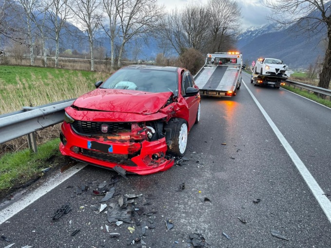 Incidente al Trivio di Fuentes: tre feriti in uno scontro frontale sulla Statale 36