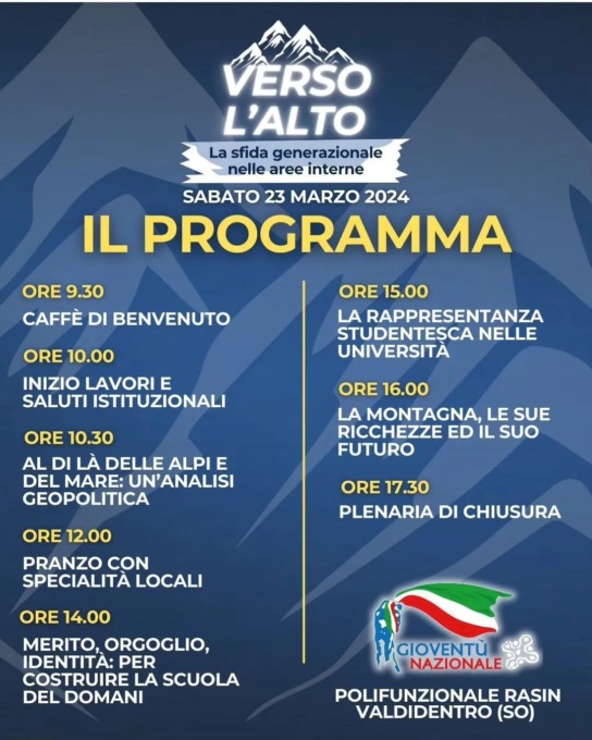 Il movimento giovanile di Fratelli d’Italia propone una giornata di riflessione e approfondimento