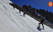 Esercitazione del Soccorso Alpino sul ghiaccio di Santa Caterina Valfurva
