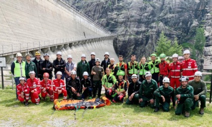 Soccorso Alpino e Croce Rossa Italiana: esercitazione alla diga Enel Green Power di Alpe Gera