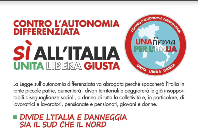 Contro l’Autonomia Differenziata: parte la campagna referendaria in Provincia di Sondrio