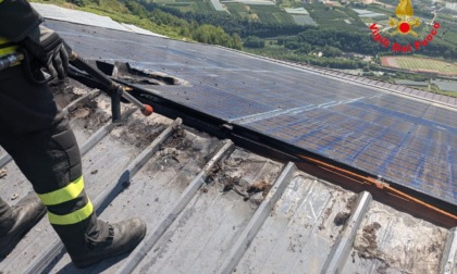 Impianto fotovoltaico prende fuoco a Tirano